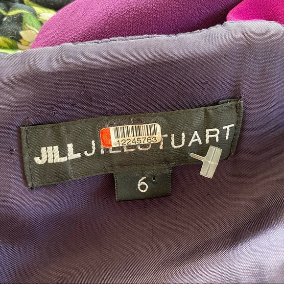 JILL JILL STUART Colorblock Viola & Deep Violet Gown Sz 6 - Picture 6 of 7